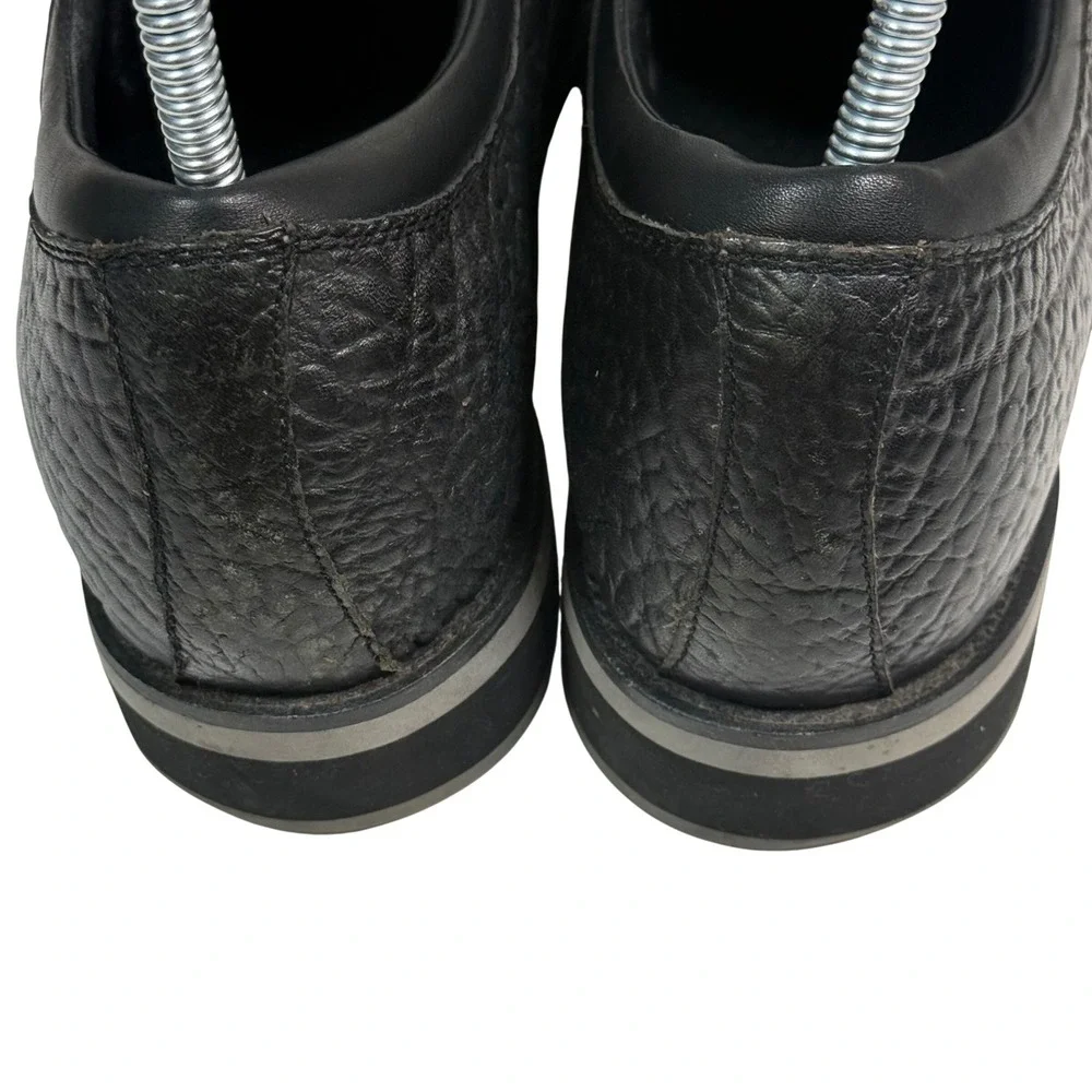 TOTO Mens‎ Black Pebbled Leather Elevator Shoes Derby Lace Up H335081 Size 8